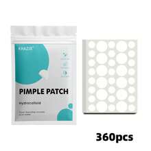 360/720PCS Hydrocolloid Acne Pimple Patch, Hydrocolloid Spot Stickers, Covering Zits And Defect, Nighttime Spot Stickers For Face - Round - View 9
