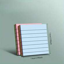 1 Pack 100 Sheets Colorful Sticky Notes, Sticky Note Pads, Label Stickers, Office Lined Adhesive Memo Pads - A - View 6