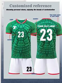 2223 Paris Home Football Kit Paris No.10 Same Style Football Uniform Set Men's Customized Version Customized Number, Name, Team Name, LOGO - Hijau - View 3