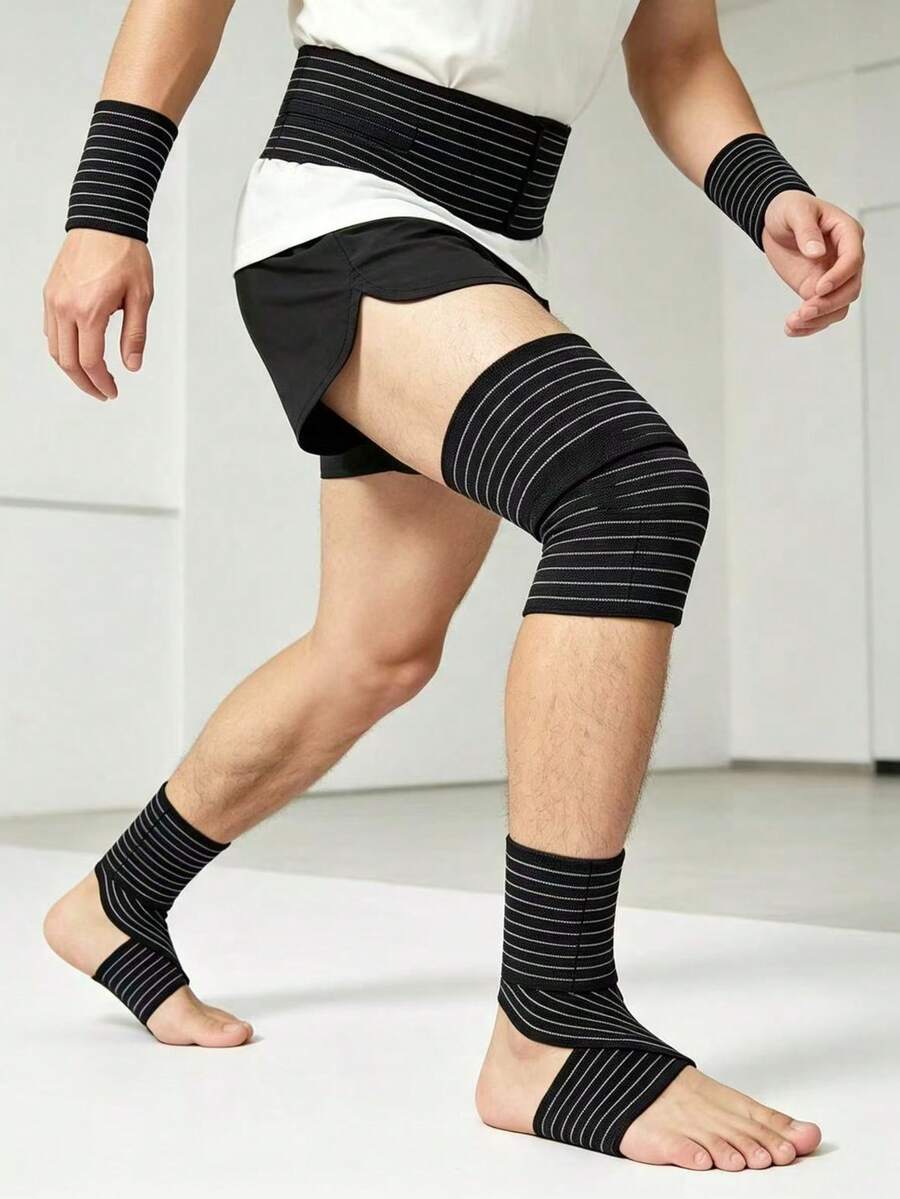 1pc Multi-Part Universal Elastic Compression Bandage | Ankle / Wrist / Calf / Thigh / Waist Support - Multicolor - View 1