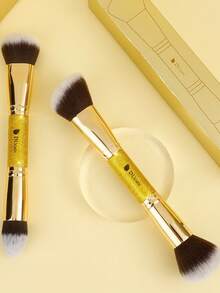 DUcare Golden 7-Piece Shimmer Multi-Functional Dual-Ended Makeup Brush Kit, All-In-One Foundation Powder Concealer Contour Eyeshadow Makeup Brush Collection, Crafted With Synthetic Fibers For A Flawless, Portable And Essential Beauty Brush Tool - Gold - View 4