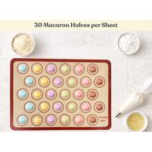 2pcs Silicone Baking Mats, Non-Stick Reusable Silicone Pastry Mats, Heat-Resistant Oven Baking Sheet Liners, Suitable For Making Macarons, Cookies, Bread, Pastries And Biscuits, Easy To Clean Baking Mats, Flexible And Durable Silicone Baking Accessories, Can Replace Disposable Baking Parchment Paper For Repeated Use, Home Kitchen DIY Baking Tools, Oven- Non-Slip Pastry Rolling Mats, Suitable For Home Baking Parties And Dessert Making, Microwave And Oven Dual-Use, Washable And Reusable Kitchen Baking Utensils, Suitable For Baking Enthusiasts - View 12