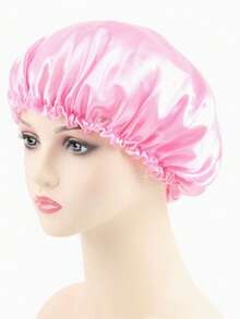 2 Double-Layer Satin Sleep Caps - Multicolor - View 6