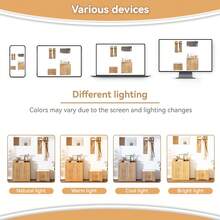 Hallway Coat Rack Set, Wall Coat Rack, Coat Rack Set With Shoe Bench And Shoe Cabinet, 1 Mirror, 4 Hooks, 5 Doors, Natural, W140 * D35 * H133 Cm, 140 X 35 X 133 Cm - Multicolor - View 4