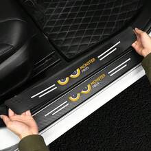 4pcs Car Interior Stickers Sports Car Door Sill Protector Laser Welcome Light Pedal Universal Laser Door Sill Strip - A-laser - View 3