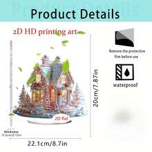 1pc Exquisite Christmas Tree Of Life Acrylic Ornament, Multiple Styles Available, Home Living Room Study Desk Decor, Holiday Atmosphere Decoration, Holiday Home Decor, Also Suitable As Gift, 2D Flat - Ornament - View 10