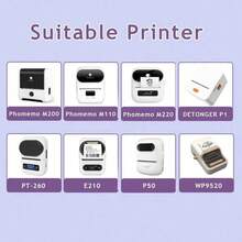 Thermal Self-Adhesive Label Paper, Smudge-Proof Sticker Rolls For Phomemo M110 M220 M200, E210 P50 PT-260 Printers, Barcodes, Addresses, Logo Stickers, Small Business & Home Tagging, Printable Refill Tape Only - View 4