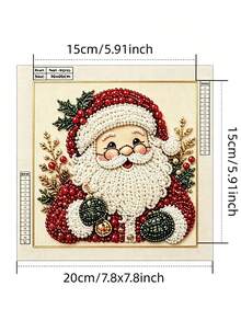 1 pieza Nueva Serie de Pintura de Perlas de Navidad, Arte de Lienzo Creativo DIY Hecho a Mano con Strass, Adecuado para Decoración de Dormitorio, Arte de Pared de Sala de Estar, Acento de Habitación, Obra de Arte, Regalo de Cumpleaños para Novia, Regalo de Vacaciones para Mejor Amiga, Navidad, Año Nuevo, Regalo del Día de San Valentín - Dibujos animados - Ver 9