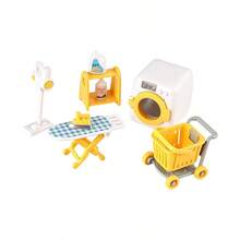 Miniature Laundry Room Decor Set, Realistic Mini Washing Machine & Cleaning Tools Figurine Set, Micro Landscape Desktop Ornament Home Room Decoration - Multicolor - View 9