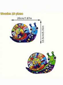 2D Flat 2pcs Wooden Snail Wall Decor, Rust-Proof Garden Decoration, Suitable For Yard, Porch, Fence And Holiday Occasions, Easy To Install, Garden Yard Decoration - A - View 9