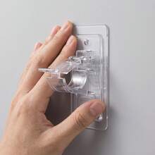 White No-Drill Transparent Strong Adhesive Rod Holder Bracket, Designed For Bathroom, Bedroom, Kitchen And Other Spaces, Made Of High-Transparency Acrylic Material With Strong Back Adhesive, Securely Adheres To Wall Without Drilling - View 10