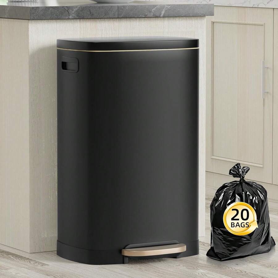 Office Trash Can - Black - View 1