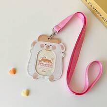 Food Cartoon Lanyard Card Holder Cute Toast Bear Student Campus Meal Card Bus Subway Card Idol Photo Card Storage Protective Case - Multicolor - View 14
