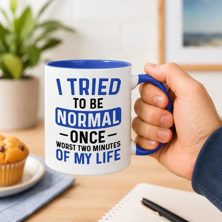 I Tried To Be Normal Mug - Funny Novelty Gift Silly Present Mugs For Women Birthday Christmas For Mum Dad Friend Sister For Men Colleague Secret Santa Work Quotes