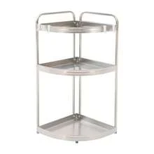 SENDERPICK Spice Rack Organizer Seasoning Spice Organizer 3-Tier Kitchen Corner Shelf - Silver - View 7