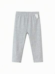 Balabala Kids Pants Unisex Casual Trousers Soft Stretch Leggings Comfortable Daily Wear For Boys Girls - Light Gray - View 1