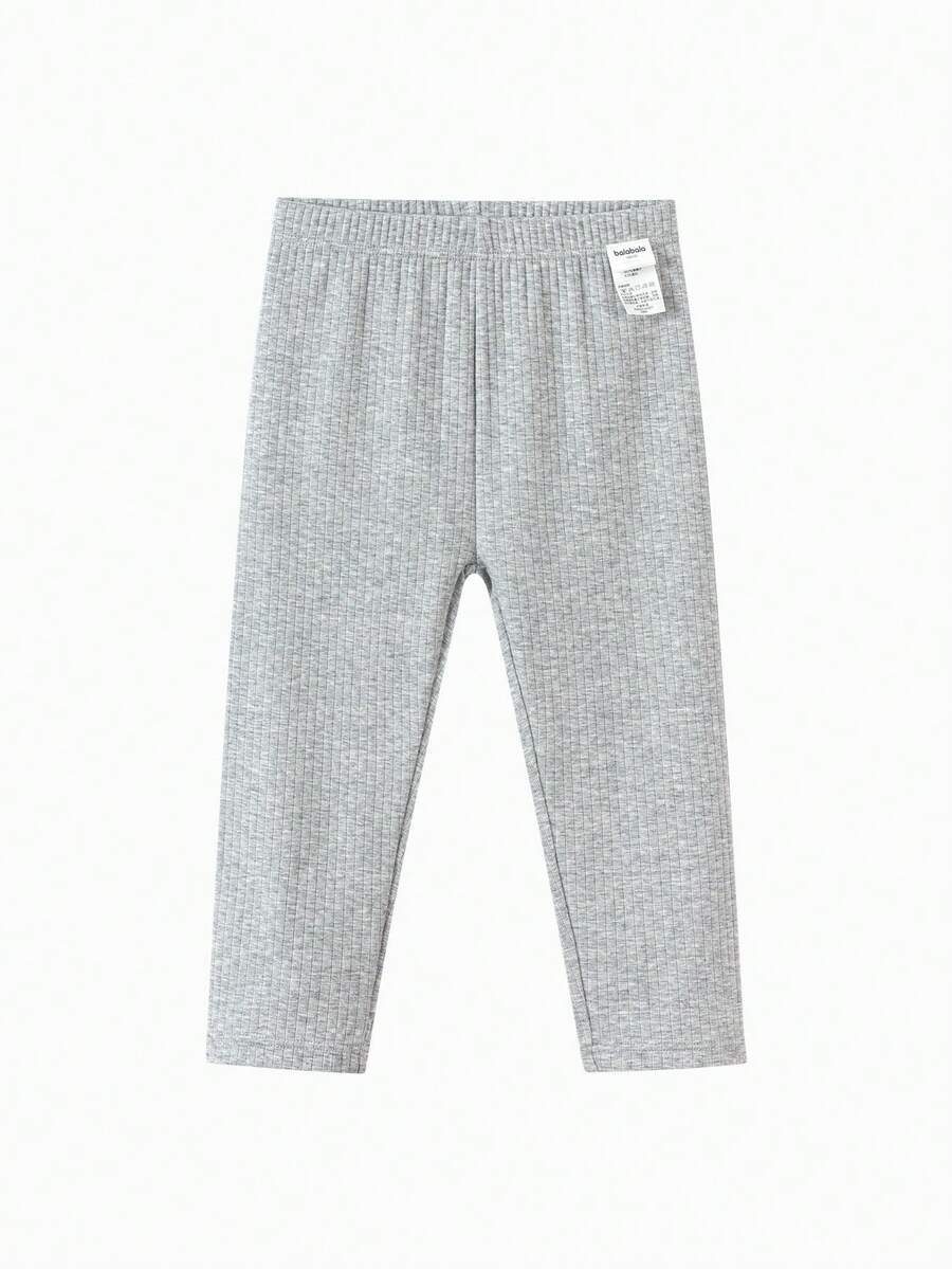 Balabala Kids Pants Unisex Casual Trousers Soft Stretch Leggings Comfortable Daily Wear For Boys Girls - Light Gray - View 1