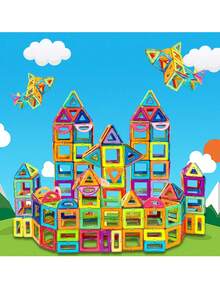 Magnetic Building Blocks Set - Creative DIY Assembly Toy, Enhances Hand-Eye Coordination, Promotes Brain Development, Colorful ABS Magnets, Suitable As Holiday/Birthday Gift - Random Color - Multicolor - View 12