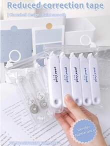 5pcs Flip-Top Correction Tape, Gradient Color, High Aesthetic, Mini Portable, Adjustable Tension, Fashion New Style - Sets - View 10