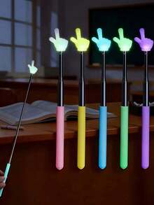 1pc/4pcs/7pcs Telescopic Glow Baton - Multi-Function Extendable Light-Up Pointer, Random Color And Style, Teacher Classroom Reading Stick, Student Learning Guide Pointer, Baby Party Decoration, Suitable For Teaching And Conducting, Home Or Classroom Use, School Supplies, Engineering, Whiteboard, Teaching Strategies - Multicolor - View 6