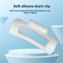 2/8Pcs Soft Silicone Shark Hair Claw Clips, Comfort Non‑Slip Painless No‑Pressure Hair Clips, Shock‑Resistant To Protect Back Of Head, Perfect For Driving, 4 Colors Available, Women Hair Accessories - Multicolor - View 11