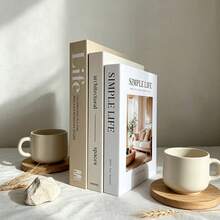 2/3pcs Foldable Fake Book Decor, Nordic Home Magazine Decorative Book, Minimalist Realistic Book Prop For Showroom, Villa, Study - Decor Book - View 8