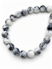 1pc Bohemian Round Bead Faux Agate Exaggerated Minimalist Women's Beaded Necklace Party Gathering Colorful Neck Chain - Mixed Colors Random - necklace - View 30