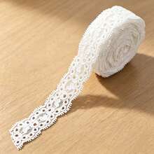 5/10 Yards White Elastic Lace Trim, 2.6cm Floral Elastic Lace Ribbon, Suitable For Clothing Sewing, Wedding Dress, Handmade Decoration And Handmade Accessories - TX366 - View 11