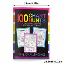 Number Chart Treasure Hunt & Calendar Practice Workbook, Find Hidden Numbers In 100-Grid, Learn Days Of The Week And Months, Develop Number Sense And Time Awareness Through Fun Challenges, Excellent Learning Tool For Home And School - Wookbook - View 3