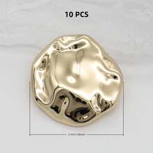 10/20入 12-30mm 復古不對稱壓紋極簡波浪面圓形金屬鈕扣，適用於襯衫、西裝、不對稱縫製、針織開襟衫、高腰鈕扣 - 多色波紋面 - 查看 43