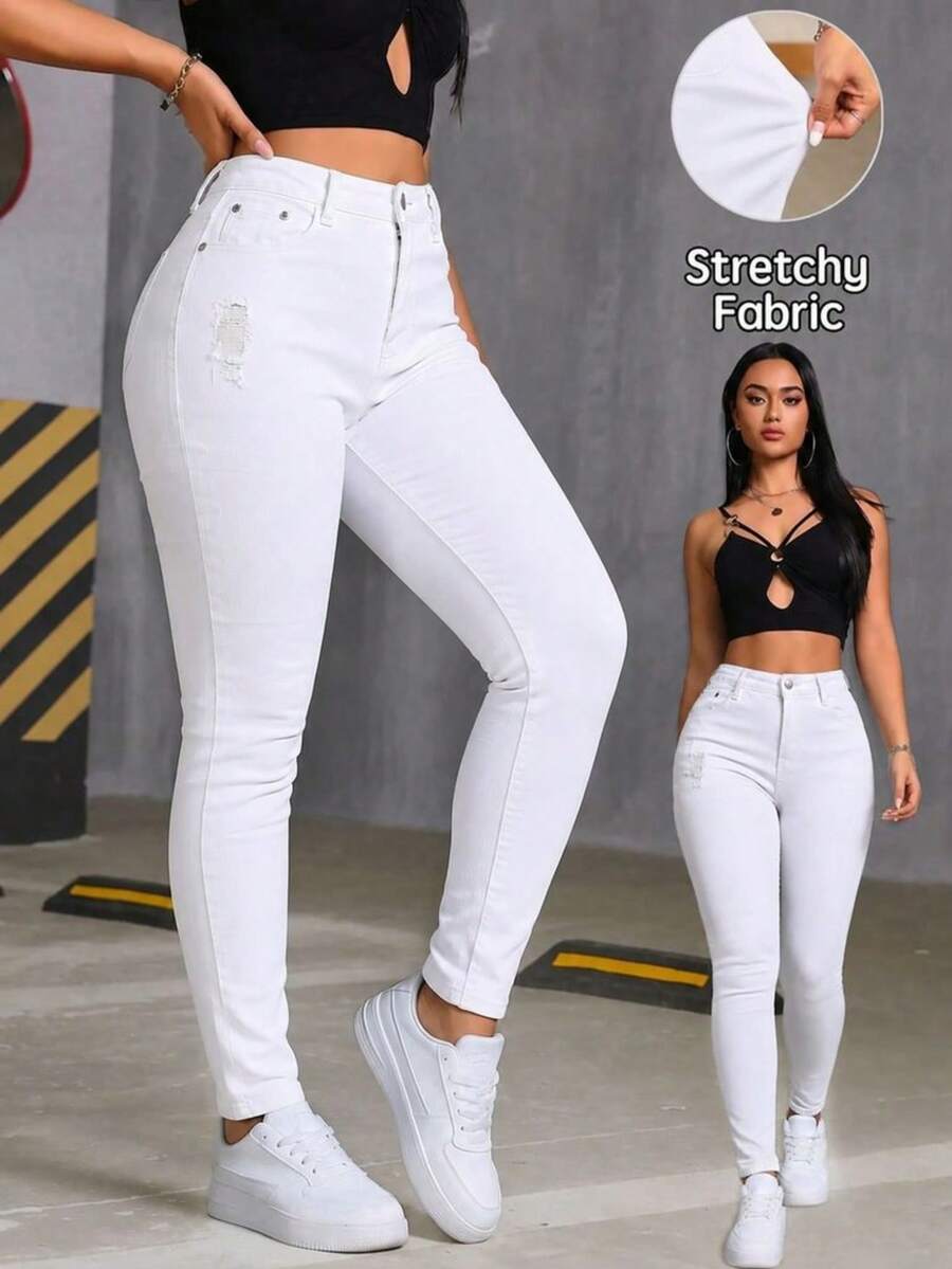 Women Jeans - White - View 1