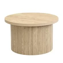 Couchtisch, Doppelter Runder Tisch, Beistelltisch Mit Naturholzlatten. Multifunktionaler Wohnzimmertisch - 彩色 - 查看 11