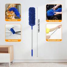 Extendable Dust Duster, Reusable, Washable Dust Cleaning Tool, Dusting Brush, Flexible Brush Head Dusting Brush, No Battery Required, Suitable For Ceiling Fans, High Ceilings, Furniture, Cars, Cleaning Supplies, Living Room, Bedroom, Kitchen, Car Cleaning, Cleaning Tools - Multicolor - View 30