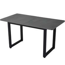Industrial Style Dining Table Rectangular Dining Table Coffee Leisure Table Modern Simple Dining Table Iron Gray 96.52 X 77.47 X 22.48 Cm - Black - View 9
