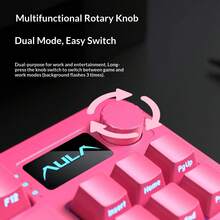 AULA Wireless Tri-Mode Keyboard, Side-Engraved Non-Fading RGB Mechanical Gaming Keyboard, Office And Gaming Esports Keyboard/Mouse Set, Wireless Bluetooth Wired Keyboard/Mouse - View 4