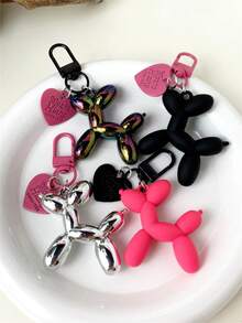 1pc Colorful Balloon Dog Keychain, Cute Backpack Key Ring, Handbag Key Chain, College Gothic Y2K Style Gift For Mother, Father, Graduation Season And Teacher - Multicolor - View 3