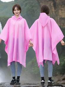 Unisex Outdoor Poncho Style Adult Reusable Raincoat, 3-In-1 Thickened Raincoat For Camping, Fishing, Hiking, Trekking And Travel - Multicolor - View 11