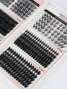 CMAYOME 450/530/570/600pcs False Eyelashes (Including Adhesive, Styling Solution, Tweezers), Mixed Style Single Cluster Eyelashes, Soft, Natural And Easy To Use Eyelash Clusters, Large Capacity Fluffy And Thick Classic Style, Suitable For Daily Use - Multicolor - View 10