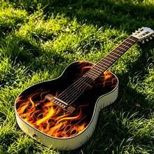 1pc DIY Cuttable Guitar Ukulele Sticker, Waterproof, Scratch-Resistant, Wear-Resistant, No Residue, Aesthetic Instrument Body Film, Guitar Ukulele Musical Instrument Modification Decoration Sticker - Multicolor - View 6