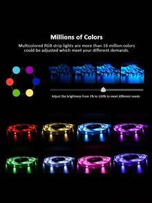 USB Powered RGB-LED Light Strip With 24-Key Remote Control, Multi-Mode Adjustable Brightness Flexible Light Bar, Suitable For Christmas Tree, Bedroom, Gaming Room, Holiday Party Atmosphere Decoration - One Size Fits All - View 9