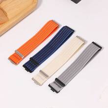 Brand New Compatible With Huawei Fit 5/5 Pro Thin Nylon Hook And Loop Watch Band, Compatible With Huawei Fit 3/4/4 Pro, Multi-Color Design, Fashionable And Comfortable, Breathable For Sports, Suitable For Business, One-Click Quick Installation - For  Fit5/Fit5 Pro - View 4