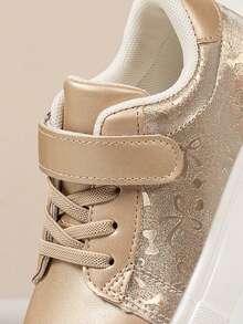 Girls' Low-Top Casual Sneakers, Boys' Style Shoes - Gold - View 6