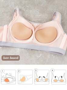 2 buah/Set Bantalan Bra Perekat Diri Wanita, Dapat Dilepas & Dicuci, Desain Tebal, Memperindah Bentuk Payudara, Cocok Untuk Bra Dan Pakaian Dalam - segi tiga - View 2