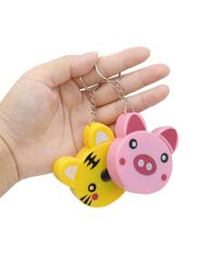 Cartoon Animal Tape Measure Keychain, Double-Sided Scale Automatic Retractable Tape Measure - Soft Body-Hugging Measuring Tape With Ergonomic Handle, Portable Tailor Ruler Suitable For Tailoring And Home Use, Can Measure Waist, Chest, Height - Perfect For Fabric And DIY Projects - Multicolor - View 4