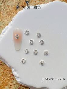 1 Pack Nail Art Alloy Decor Oval Spiral Metal 3D Embellishment - Multicolor - View 18