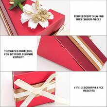 10 Pcs Christmas Cake Shape Gift Boxes Wedding Party Candy Boxes Triangle Candy Bag For Birthday Party Decor Supplies - Red - View 7