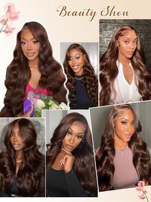 Brown Body Wave Bundles Human Hair Chocolate Hair Weave 1 Bundles 90g Unprocessed Hair Brown Body Wave Hair Extensions 4# Color - S4 - View 8