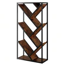 80*35*160 Cm Tree Shelf Standing Shelf 8 Levels, Corner Shelf Space Saving, Storage Shelf For Bedroom, Living Room, Home Office, Stable, Anti-Tip, Bookcase, Shelf, 80 X 35 X 160 Cm - Black - View 7