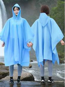 Unisex Outdoor Poncho Style Adult Reusable Raincoat, 3-In-1 Thickened Raincoat For Camping, Fishing, Hiking, Trekking And Travel - Multicolor - View 7