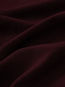 DONICY Fashionable Elegant Women's Spring/Summer Beige Linen Blend High Waist Tie Wide Leg Pants, Loose And Comfortable - Burgundy - View 5
